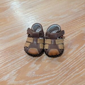 Brown and Tan Kids Shoes